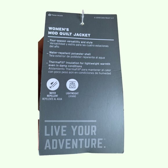 Eddie Bauer Women’s Olive Mod Quilt Jacket - SMALL - NWT - Picture 11 of 13